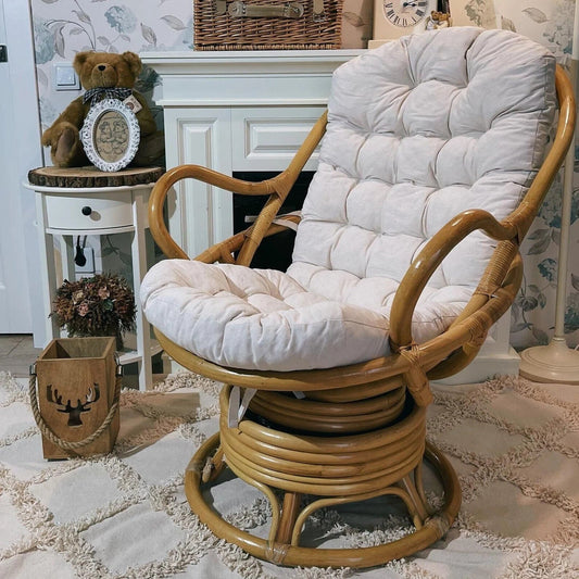 Fauteuil en Rotin Pivotant | LIZ