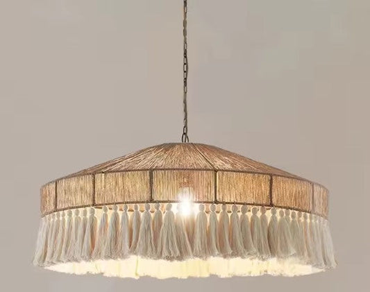 Suspension rotin façon cloche