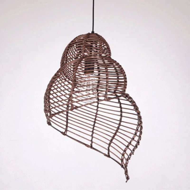 Suspension en Rotin Coquillage | NAUTILUS