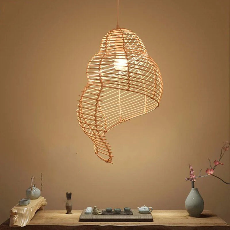 Suspension en Rotin Coquillage | NAUTILUS