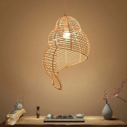 Suspension en Rotin Coquillage | NAUTILUS