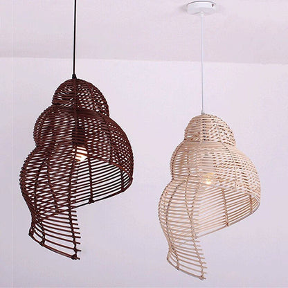 Suspension en Rotin Coquillage | NAUTILUS