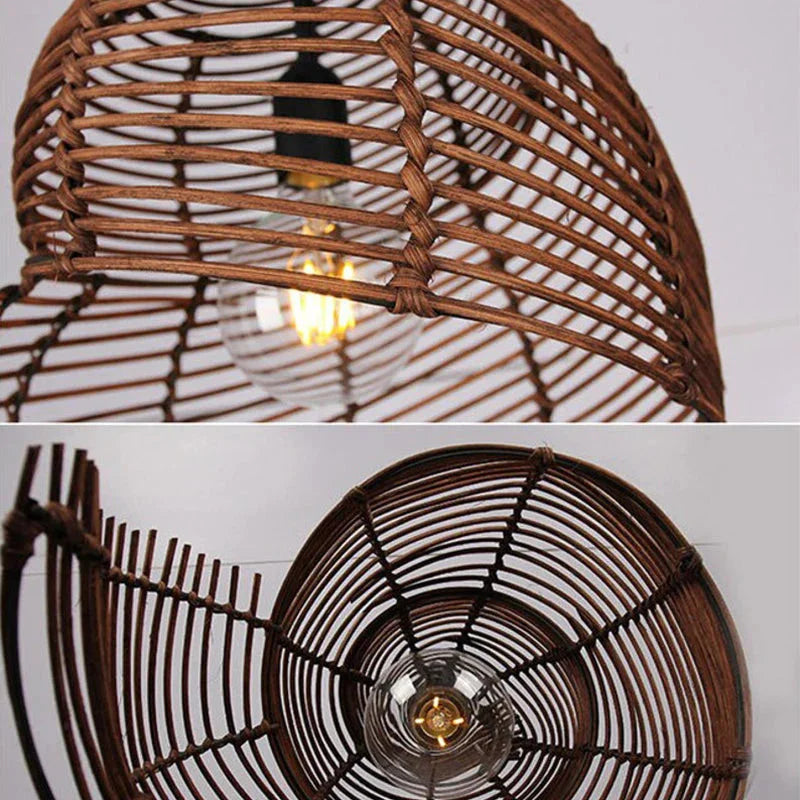 Suspension en Rotin Coquillage | NAUTILUS